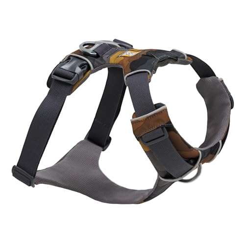 Ruffwear Front Range Hundegeschirr, reflektierendes Y-Geschirr, verstellbares, bequem gepolstertes Alltagsgeschirr für Spaziergänge und Hunderennen, 2 Leinenbefestigungen, Moonlight Mountains S