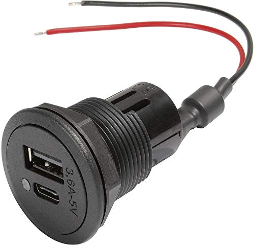 ProCar Power USB-C/A Doppelsteckdose 12 oder 24 V/DC