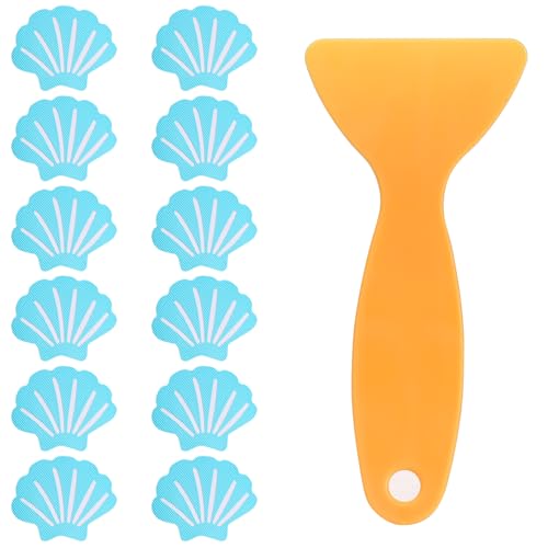 Acooruiteng Anti-Rutsch Aufkleber Antirutsch Aufkleber Anti Rutsch Badewanne Selbstklebend Anti Rutsch Dusche Dusche Antirutsch Aufkleber Non Slip Bath Stickers mit Schaber für Badewanne Dusche12Stück