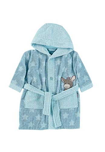 Sterntaler Unisex Baby Bademantel Emmi Bathrobe, Mittelblau, 74-80