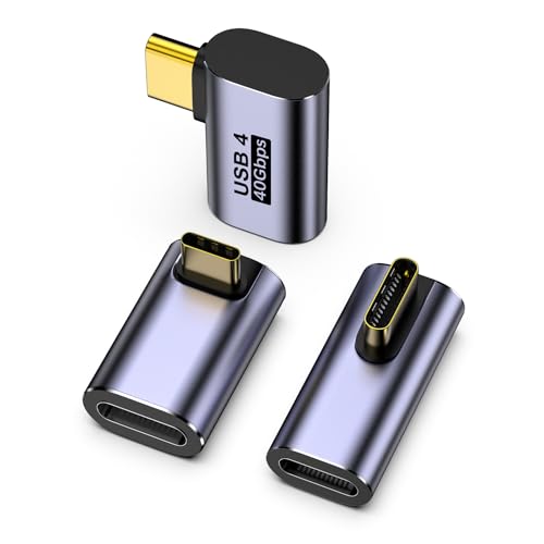 LUIRSAY USB C Winkelstecker 90 Grad, 3PCS USB C Winkelstecker 40Gbps, PD100W und 8K@60Hz, USB C 90 Grad Adapter für iPhone16/15, MacBook Pro, iPad Pro,Tablet, Sumsung Phone und andere Typ C Geräte