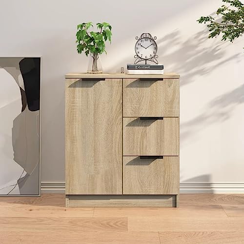 Lalfkkii Sideboard Küchenschrank Sideboard Schrank Eiche Sonoma 60 x 30 x 70 cm