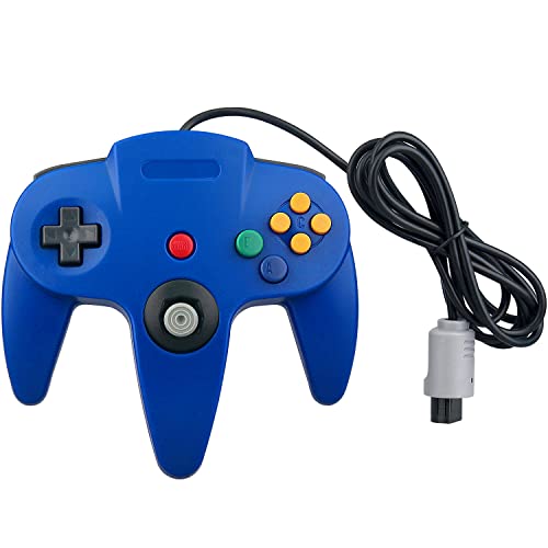 OSTENT Wired Controller Gamepad Joystick Joypad für Nintendo 64 N64 Konsole Videospiele Farbe Blau