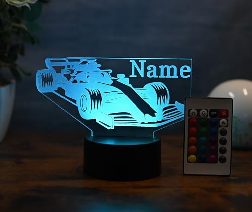 Optechvisual LED-Tischleuchte im Formel-1-Design, geschenkidee für Rennfahrer, als wohnungsdekoration