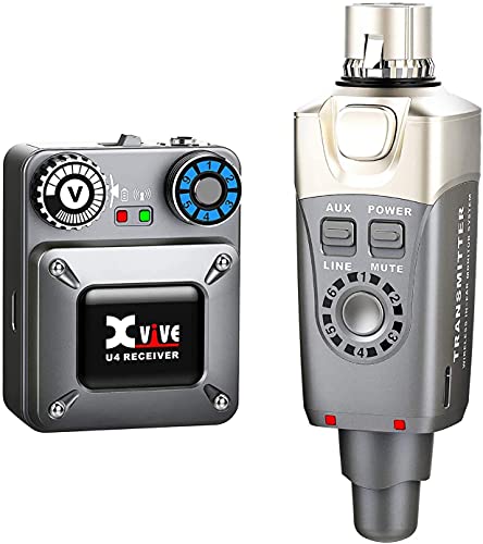 Xvive U4 In-Ear-Monitor, kabelloses digitales Monitorsystem, Schwarz