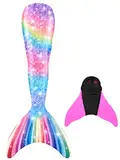 shepretty meerjungfrauenflosse mädchen Neuer Mermaid Tail Badeanzug für Erwachsene und Kinder，DafenM9-164