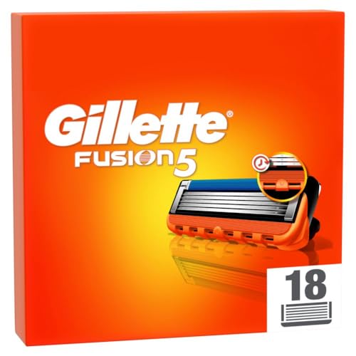 Gillette Fusion 5 Rasierklingen für Rasierer, 18 Ersatzklingen für Nassrasierer Herren mit 5-fach Klinge, Made in Germany