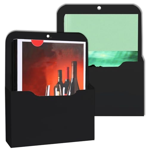 2 Stücke Magnetischer Papierhalter Dokumentenhalter, Magnetischer Aktenhalter, Bürobedarf Aufbewahrung A4 Papiere Briefhalter, mit starkem Magneten, für Whiteboards, Kühlschrank, Zuhause (Schwarz)