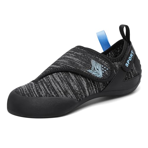 ZHENSI Damen Kletterschuhe Anfänger Boulderschuhe Leichtgewicht Für Indoor Kinder,Schwarz,39 EU