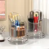 Dachiy Kosmetik Make Up Organizer 2 Set, Um 360° Drehbare Lippenstift-Aufbewahrungsbox, Kosmetik Organizers Für Zimmer, Geeignet Als Raumdekoration, Schminktisch, Schlafzimmer