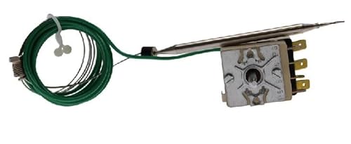 Thermostat 30-110°C 1-polig mit Wechselkontakt, mit Vorsatzschalter, Kapillarrohrlänge 2380 mm/isoliert 1700 mm, Fühlerlänge 113 mm/Fühler Ø 6 mm, mit Stopfbuchsnippel, E.G.O. 55.13629.050