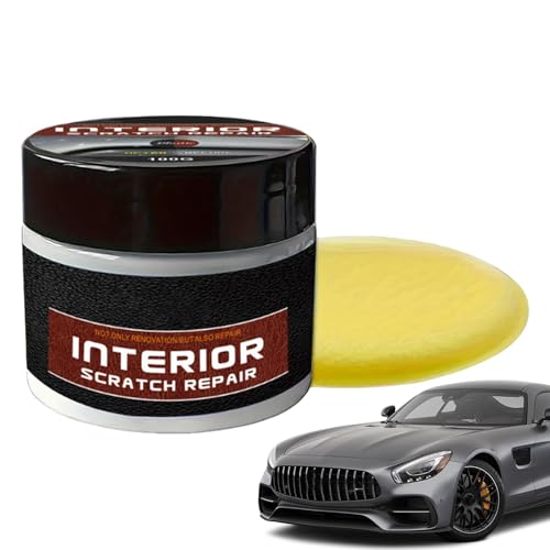 Generisch Armaturenbrett-Restaurator Für Auto-Innenraum, Armaturenbrett-Kratzer-Reparaturset Mit Schwämmchen, Tragbares Kratzer-Reparatur-Wachs, Mehrzweck-Autoinnenraum-Restaurator Für Kleine Kratzer