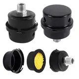 LightBeacon 2 Stück Luftfilter Kompressor 3/8" 16mm Gewinde Filter, Metall Schalldämpfer für Luftkompressor, Luftkompressor Luftfilter für öllosen