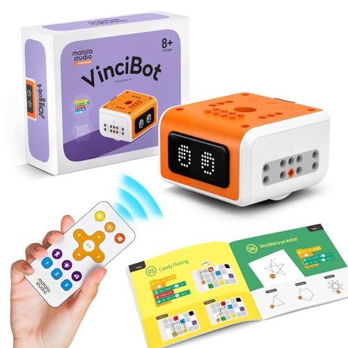 MatataStudio Programmierbar Roboter Kinder ab 8-12, VinciBot Programmierbarer KI Roboter Spielzeug Bausatz mit Scratch & Python Ferngesteuerte Elektronische Programmieren Roboters STEM Lernspielzeug