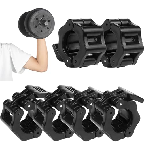 Rierousy 6 Stück Hantelverschlüsse, Hantelstangen Verschluss 30mm, Hantel Schnellverschluss, Barbell Clamp, Langhantel Verschluss für Sicheres Training und Schnellwechsel Hantelscheiben