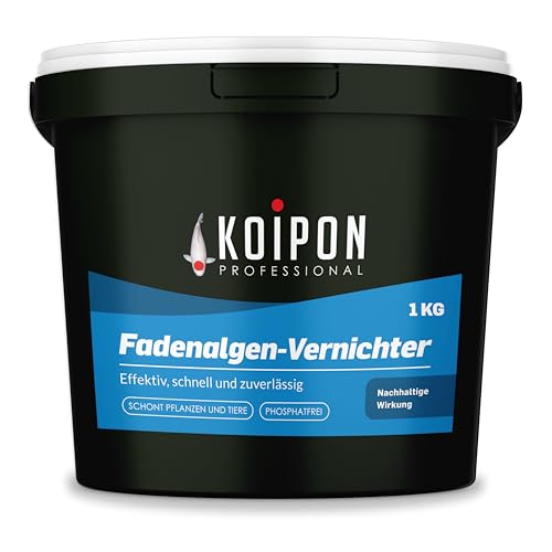 KOIPON Fadenalgen-Vernichter 1 kg, Phosphatfreie Algenbekämpfung, Fadenalgenvernichter gegen Algenwachstum und Fadenalgen im Gartenteich