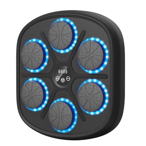 Music Boxing Machine mit LED-Lichtern, Bluetooth, 9 Geschwindigkeitsmodi & Zählmodus, Elektronische Boxmaschine für Kinder/Erwachsene, Musik-Boxen für Zuhause & Fitnessstudio