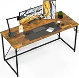 Devoko Schreibtisch Kleiner Tisch Computertisch, 100 x 50 x 75 cm Bürotisch für Arbeitszimmer, Study Table, Industrie-Design Desk, Computertisch Klein für Home, Office, Vintage, Braun