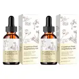 VARKAGE Cyperus Rotundus Oil, 2 Stück Cyperusöl Zur Haarentfernung, Cyperus Rotundus Oil For Hair Removal - Hemmt Sanft Und Effektiv Das Haarwachstum (60ml)