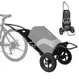 SEPNINE Lastenanhänger Fahrrad, 2 in 1, Fahrradanhänger, Einkaufstrolley, Handwagen, Legierter Stahlrahmen, leicht faltbar mit 30 cm Luftreifen, 20 kg Ladegewicht