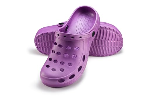 ESTRO Gartenschuhe Damen Gartenclogs Herren - Gartenschuhe Herren Leicht Damen Clogs Unisex Garten Clogs A02 (37, Violett)