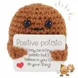 Veiteibe Potato Pocket Hug Geschenk, Positive Potato, Strickwolle Kartoffel Puppe, Pocket Hug Mini-Plüsch, Lustige Kleine Geschenke, für Paare, Familien, Freunde, Patienten