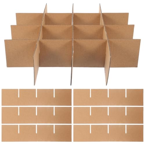 Verpackungsbox Trennwände Set – Robuste Karton Trennplatten Für Sicheren Transport Von Gläsern Geschirr Und Vasen Ideal Für Umzüge Und Lagerung