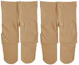 Dancina Mädchen Ballett Strumpfhose Ultra-Stretch Mikrofaser L (146-164) Caramel x2