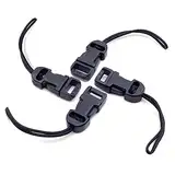 Padwa Lifestyle 4 Stück Schnellspanner Kameragurt QD Loops Connector Adapter - Kamera Schnellspanner Clip kompatibel für alle kompakten Digitalkameras, Ferngläser, Drohne Fernbedienung und USB-Stick