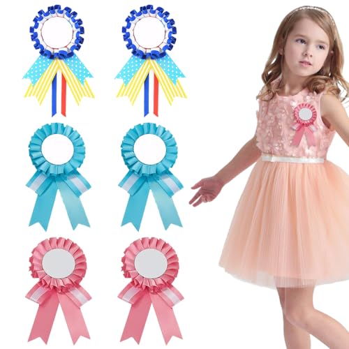 Celiodd 6 Stück Hobby Horse Rosettes, Turnierschleifen, Steckenpferd Zubehör für Horse Accessories Geeignet für Pferdezubehör Sportveranstaltungen Klassenzimmer Talentshow DIY-Partyzubehör
