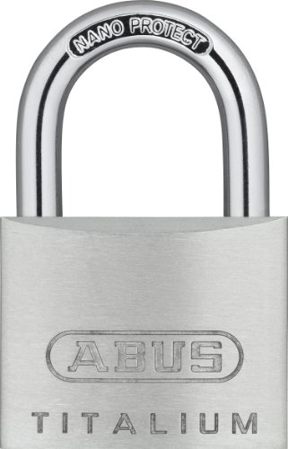 ABUS Vorhängeschloss Titalium 64TI/40 gl.-6412 - gleichschließend - Kellerschloss mit Schlosskörper aus Spezial-Aluminium - gehärteter Stahlbügel - ABUS-Sicherheitslevel 5