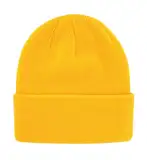 axy Kinder Winter Beanie Strickmütze mit breiter Krempe für Jungs und Mädchen von 1-6 Jahren, Kindermütze Jungen Kleinkind (Gelb)