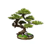 CYKD-777 Bonzai bäume/Topf Pflanze Eingangsbereich Couchtisch Gang Dekorative Ornamente Simulation Grünpflanzen Gefälschte Kiefer Landschaftsgestaltung zu Verbessern Feng Shui künstlicher Bonsai