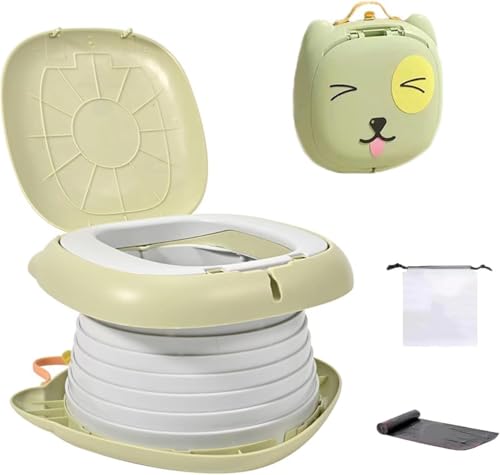 Töpfchen Falttoilette Kinder,Tragbare Kinder Reise Töpfchen,Baby Kindertoilette,Tragbarer töpfchensitz Tragbar Reise WC kinder Reisetoilette kinder faltbares für Drinnen und Draußen