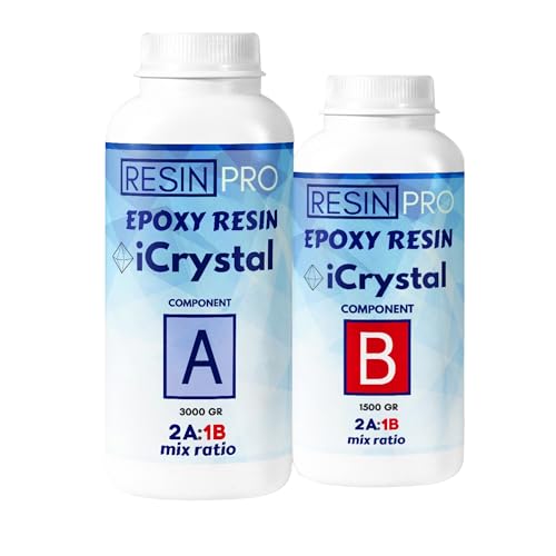 Epoxidharz iCrystal Resin 10,5 Kg: Ideal für die Herstellung von Schmuck, River Table und künstlerischen Kreationen - Ungiftig zertifiziert - Technische Unterstützung auf Deutsch - 100% Made in Italy