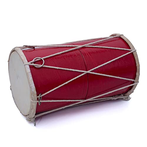 Handgefertigtes Holz- und Leder-Trommel-Set, klassisches indisches Folk-Tabla-Trommel-Set, Handschlagtrommeln, Weltmusikinstrumente, Punjabi Dhol Dholak Dholki, lustige Geschenkideen zum Geburtstag