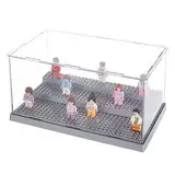 OLYCRAFT 3Stöckige Minifiguren Vitrine Aus Acryl Staubdichte Ausstellungsbox Für Bausteine Acryl Vitrine Herausnehmbare Vitrine Figuren Vitrine Für Sammlung Actionfiguren Blöcke Modelle-27x13.7x16cm