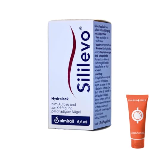 Sililevo Hydrolack 1x 6,6 ml I Aufbau und Kräftigung geschädigter Nägel I Medizinischer Nagelstärker I Nagelspliss, Nagelbruch, Nagelpsoriasis I Spar-Set plus Pharma Perle