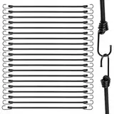 Akicderu Spanngummi mit Haken, Strapazierfähige Expander mit Haken 20 Stück, Robuster Gummispanner mit Haken 100 cm,Vielseitiger Gummibänder mit Haken,Gummispanner für Gepäck, Fracht und Meh