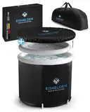 Eishelden Premium Eisbad (80 cm Ø) XL Komplettset - Kryotherapie für Sportler & Anfänger, erleben Sie die regenerative Kälte zu Hause - Eistonne mit 5 dicken Isolierschichten