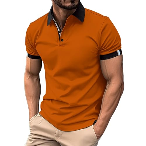 Herren Poloshirt Freizeit Slim Fit Polohemden Brusttasche Golf Polo Kragen Sport Polohemd für Männer Sportsti Polo Shirts MäNner Weiß Sommer Poloshirt Mit ReißVerschluss Herren Poloshirt Herren 5XL