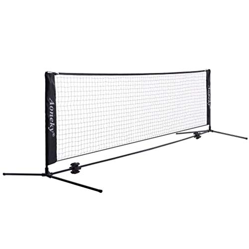 Aoneky Tennis Kit, Stäben und Tennisnetz 3M/6M x83cm | Tragbares Pickleball Tennisnetz mit Aufbewahrungstasche | Tennis-Trainingszubehör für Kinder und Erwachsene(3x0.8M)