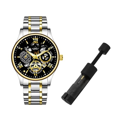 Uhren Herren, Uhren Sale, Herrenuhr Automatik, Automatik Uhr, Chronograph, Armbanduhr, Watches for Men, Fossil Herrenuhr, Wasserdicht, für Männer Kein Chronograph (Dunkelgrau)