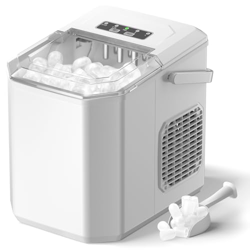 Eiswürfelmaschine, 12kg/24h Eiswürfelbereiter Professioneller Eisbereiter 1,5L Ice Maker 6-13Min Produktionszeit Ice Cube Maker, Eiswürfel Maschine (MEHRWEG)