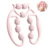 Massageroller, Massageroller Beine, Massagerolle mit Griff Bein, Anti Cellulite Roller, 360 ° Triggerpunkt-Massagerolle,Cellulite Roller, für Bein, Fuß, Armmassage (Rosa)