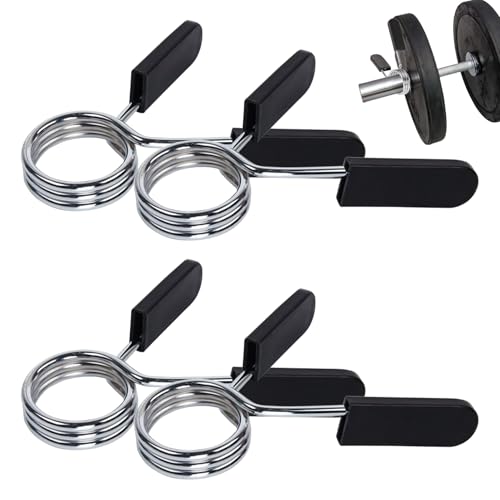 4 Stück Hantelstange Federverschluss,Gewicht Hebel Klemmen Für Hanteln,Federverschlüsse,Hantelverschlüsse 30mm,Feststeller,Gewichtheben, Hantelbefestigung Für Langhantel-Kragen Clips,Gewichtheben
