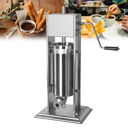 FLNOZAMZ Elektrische Churro-Maschine - Vollautomatischer kommerzieller Donut-Maker aus Edelstahl - 5L Fassungsvermögen - ideal für lateinamerikanische Desserts und Snacks (10l)