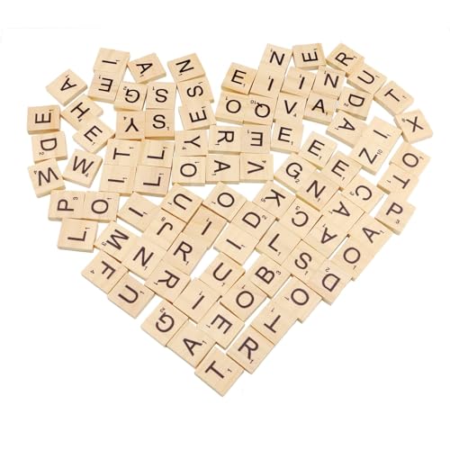 200 Stück Holzbuchstaben,Buchstaben Holz,Scrabble Buchstaben Holz,Holzbuchstaben Scrabble,Holzbuchstaben Klein,A Bis Z,mit Zahlen,für Basteln,Lernen,Buchstabieren,Geschenk,20 x 18 x 4mm