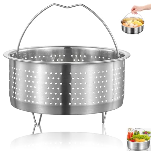Dampfgarer Einsatz, Edelstahl Ersatzteile, Innendurchmesser 16 cm Dämpfeinsatz, Gemüsedämpfer, Siebeinsatz für Töpfe, Dampfkorb, für Reis, Fisch, Kartoffeln, Eier
