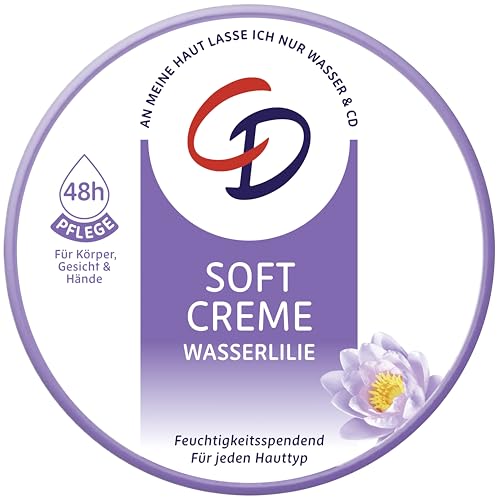 CD Soft Creme Wasserlilie 300 ml für normale und empfindliche Haut, 48h Feuchtigkeit für Körper, Gesicht und Hände